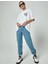 Unisex Baskılı Oversize T-Shirt - Beyaz 2