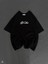 Unisex Baskılı Oversize T-Shirt - Siyah 4