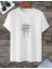 Unisex Baskılı Oversize T-Shirt - Beyaz 1