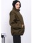 Haki Pileli Astarlı Gabardin Ceket 4