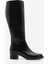 Kadın Fermuarlı Günlük Topuklu Çizme Fabes Siyah 3