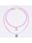 Kazak Kolye, Deniz Kabuğu Alaşımlı Gerdanlık, Mor Boncuklar (Yurt Dışından) 1