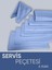 Mavi Renk Pamuk Saten Servis Peçetesi Sunum Peçetesi Amerikan Servis 6'lı Kumaş Peçete – 45X45 cm 1