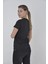 Kadın Yandan Fermuarli Slim Fit T-Shirt - Siyah 1