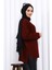 Bordo Yan Yırtmaçlı Fitilli Triko Tunik 4
