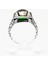 Yeşil Doğal Taşlı 925 Ayar Gümüş Erkek Yüzük – Güçlü ve Modern Bir Duruş 4