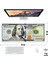 Dolar Baskılı Görünümülü Oyun Gaming Klavye Mouse Pad Kaymaz Taban Kenarları Dikişli Masa Matı 70X30 cm 3