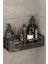 Banyo Düzenleyici Organizer Şampuanlık Havlupan Askısı Havluluk Siyah Banyo Duş Rafı Mutfak Rafı 4