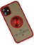 Iphone 12 Kılıf Montreal Yüzüklü Silikon Kapak - Kırmızı 3