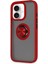 Newface Iphone 16 Kılıf Montreal Yüzüklü Silikon Kapak - Kırmızı 2