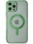 Iphone 12 Pro Kılıf Magneticsafe Lazer Silikon - Haki Yeşil 3