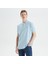 Erkek Mavi Classic Fit Kısa Kollu Polo Yaka T-Shirt K35000T.4FS 6