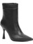Kadın Siyah Fermuarlı İnce Topuklu Deri Bot 7