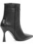 Kadın Siyah Fermuarlı İnce Topuklu Deri Bot 9