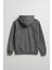 Erkek Fermuarlı Kapüşonlu Cepli Antrasit Sweatshirt 2