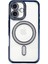 Newface Iphone 16 Plus Kılıf Joke Simli Magneticsafe Kılıf - Lacivert 1