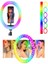 10 Inç LED Ring Light 26 cm Youtuber Makyaj Selfie Video Işığı 2.1m Tripodlu Telefon Tutucu 8