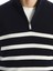 Yeni Sezon Dik Yaka Uzun Kollu Çizgili Erkek Triko Kazak 4