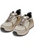 Kadın Bej D Zarvıa A - Mesh+Pearl.gbk Bağcıklı Kalın Tabanlı Deri Sneaker D55YLA014AJC1S2L 3