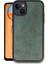 Iphone 15 Kılıf Aras Deri Kapak - Koyu Yeşil 1
