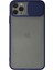Iphone 11 Pro Max Kılıf Palm Buzlu Kamera Sürgülü Silikon - Lacivert 1