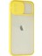 Iphone 12 Kılıf Palm Buzlu Kamera Sürgülü Silikon - Sarı 2