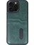 Iphone 15 Pro Max Kılıf Sara Kartvizitli Deri Kılıf - Koyu Yeşil 2