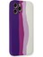Iphone 12 Pro Max Kılıf Ebruli Lansman Silikon - Mor-Beyaz 3