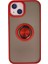 Iphone 13 Kılıf Montreal Yüzüklü Silikon Kapak - Kırmızı 1