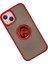 Iphone 13 Kılıf Montreal Yüzüklü Silikon Kapak - Kırmızı 2