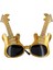 Altın Renk Rockn Roll Gitar Şekilli Parti Gözlüğü 15X15 cm 1