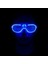 Mavi LED Işıklı Parti Gözlüğü - Neon Glow Şerit Gözlük 3 Modlu 2