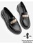 Kadın Loafer Makosen Tokalı Günlük Ayakkabı Vilyum Siyah 1
