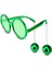 Disko Toplu Küpeli Parti Gözlüğü Yeşil Renk 1