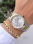 Orijinal Çelik Kadın Kol Saati Su Geçirmez Gold Gümüş Renk Hediye Bileklik DKH482 1