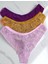 Kadın Iç Çamaşırı Brazillian Stil Dantelli Lace Set Kadın Şık ve Rahat Tanga Külot 3'lü Set 1