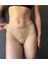 Kadın Iç Çamaşırı Brazillian Stil Dantelli Lace Set Kadın Şık ve Rahat Tanga Bej Külot 1