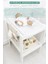 4 Parça Avantajlı Set, Bebek Alt Değiştirme Masası ve Pedi, Bağlamalı ve Sepet Keçe Organizer, Beyaz 2