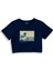 Kanagawa Oki Nami Ura Crop Tişört - Lacivert 1