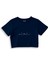 Dolce Peccato Crop Tişört - Lacivert 1