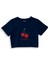 Cherry Fullness Crop Tişört - Lacivert 1