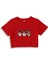 Diplomatic Monkeys Crop Tişört - Kırmızı 1