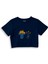 Dolce Calma Crop Tişört - Lacivert 1