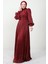 Ipek Tesettür Elbise Bordo 2