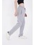 Mdb Oversize Boru Paça Baskılı Eşofman Pantolon Gri 2