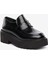Kadın Siyah Hakiki Deri Loafer Ayakkabı 5K2CA35273 2
