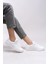 Kadın Sneaker Düz Taban Beyaz Renk Şık Tasarım ile Günlük Kullanım İçin 7