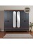 Slope 6 Kapaklı Mdf Ayaklı Tasarım Country Gardırop 2