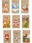 20 Adet Farklı Kraft Paketleme Kartı Yılbaşı Temalı Delikli Etiket Sevimli Dostlar (Sadece Etiket) 5