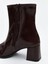 Yeni Sezon Deri Görünümlü Kadın Topuklu Bot 5
